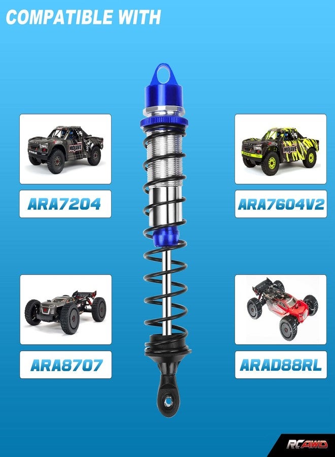 RCAWD Shock Absorber 110mm 130mm for ARRMA 1/8 Kraton 4wd Roller, Kraton 6s V5 Blx, Notorious 6s V5 Blx, Outcast 6s Blx, Talion 6s Blx Upgrades, Front Rear RC Shocks Damper #ARA330764#ARA330765 Blue - Image 3